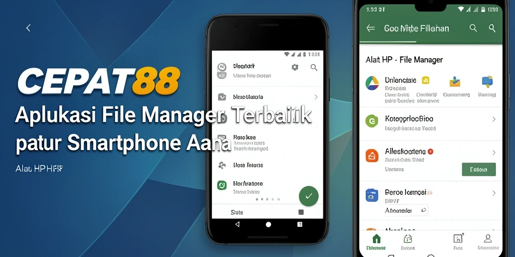 Tampilan antarmuka aplikasi File Manager CEPAT88 yang sederhana dan intuitif.