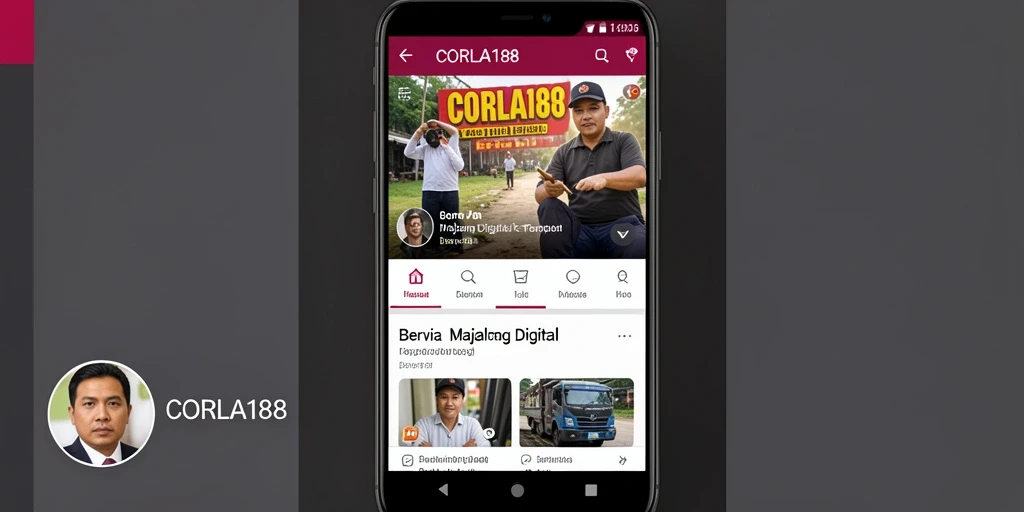 Antarmuka aplikasi Majalah Digital CORLA188 yang menarik dan informatif.