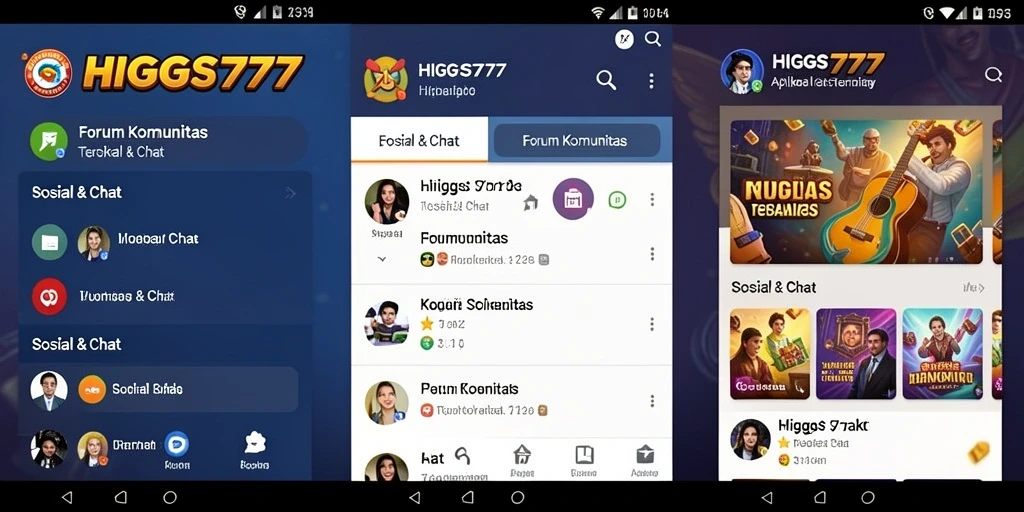 Tampilan antarmuka HIGGS777 untuk Forum Komunitas yang interaktif.