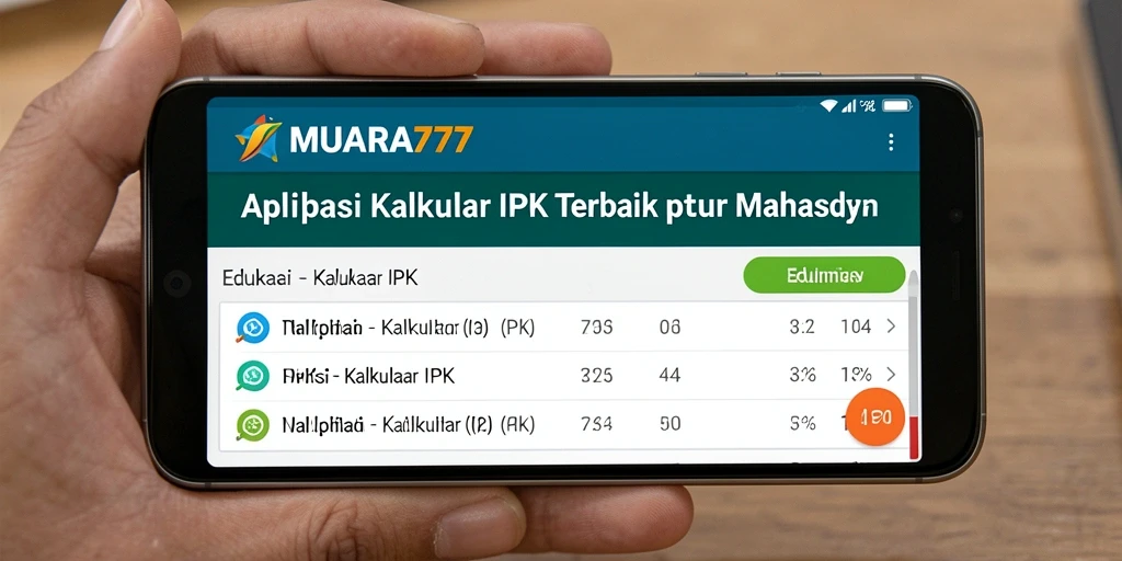 Tampilan antarmuka pengguna aplikasi Kalkulator IPK MUARA777 yang intuitif.