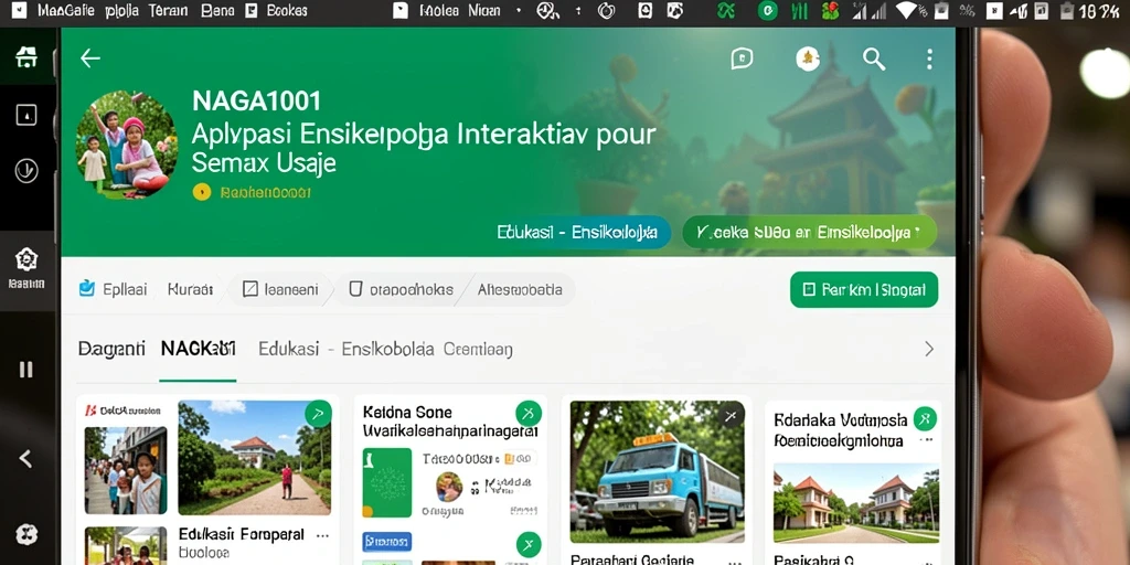 Antarmuka aplikasi NAGA1001 yang user-friendly dan informatif.