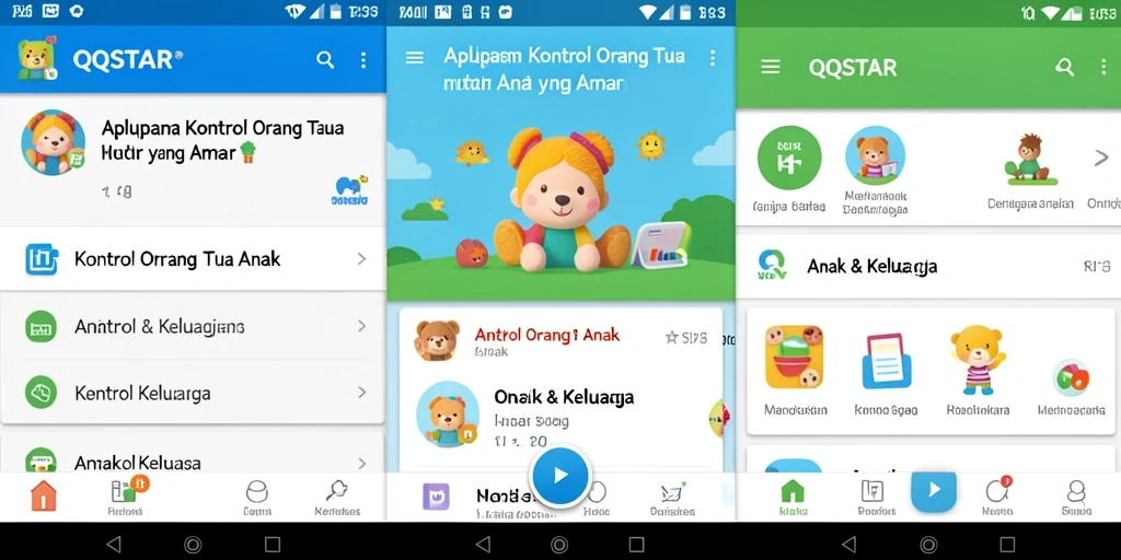 Screenshot aplikasi QQSTAR menampilkan antarmuka kontrol yang user-friendly.