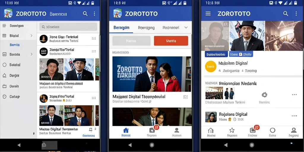 Antarmuka menarik dan informatif dari aplikasi Majalah Digital ZOROTOTO.